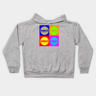 Vintage Mego, vintage Warhol style! Kids Hoodie